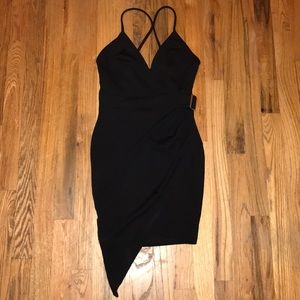 Little Black Dress! Asymmetrical V neck size s